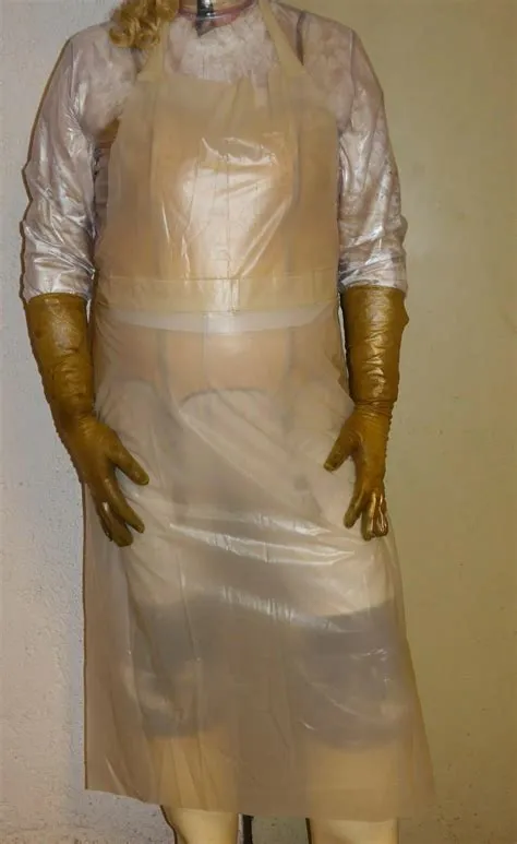 Lange PVC Schürze (UN01) – Plastikwäsche zum Verlieben