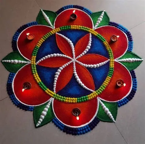 by Madhuri Dhadve on Simple rangoli border designs | Free hand ...