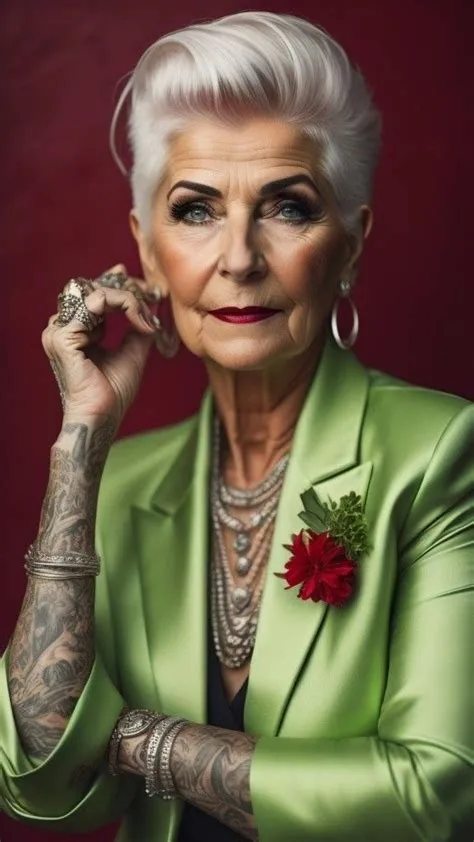 by Balesta on Разное | Older women with tattoos, Stylish older ...