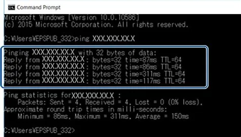 Checking the Connection Using a Ping Command - Windows