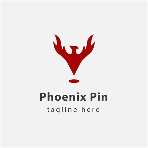 Simple phoenix pin logo design | Premium Vector