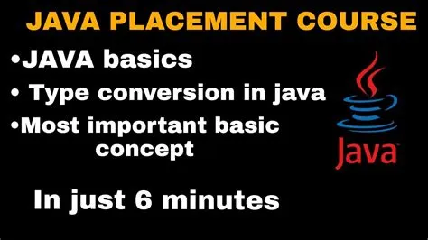JAVA PLACEMENT COURSE|JAVA FOR BEGINNERS|TYPE CONVERSION IN JAVA |HOW ...