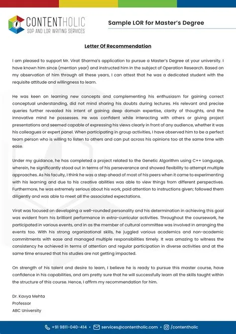 Academic LOR Samples, Formats, and Examples in 2025-26