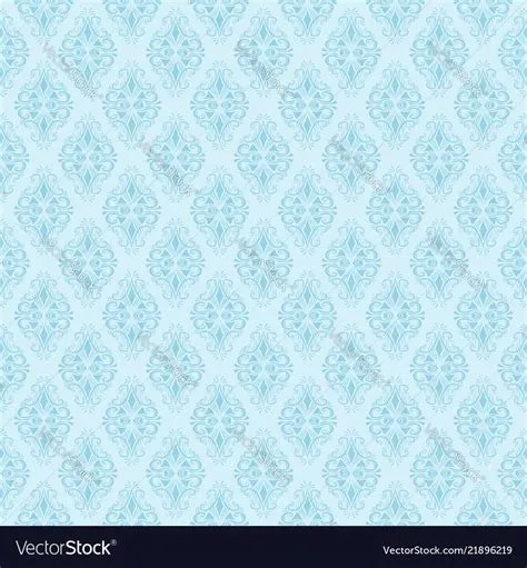 Seamless blue damask pattern Royalty Free Vector Image