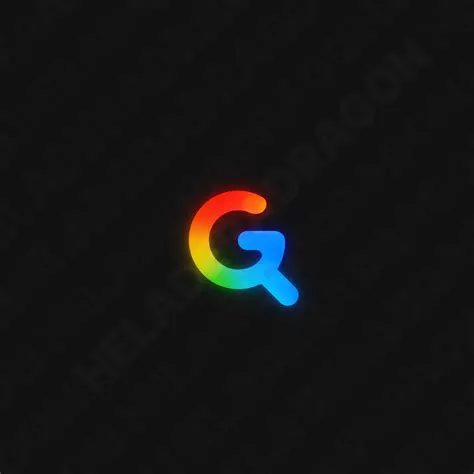 Google Logo Redesign (Dark) with Glow Effect