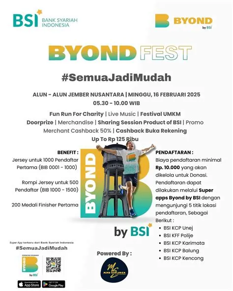 INFO JEMBER | BYOND FEST BSI AREA JEMBER Dear Runners, Dalam rangka ...