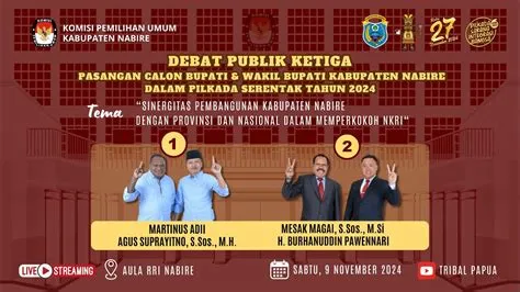 DEBAT PUBLIK KETIGA PEMILIHAN BUPATI DAN WAKIL BUPATI KABUPATEN NABIRE ...