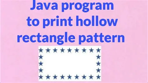 Hollow rectangle pattern printing in Java - YouTube
