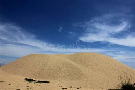 Sand Dune of Pantai Mek Mas Beach in Kelantan, Malaysia. Stock Photo ...
