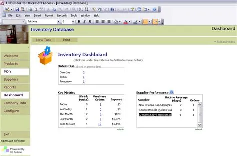 Microsoft Access Inventory Management Template