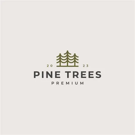 Premium Vector | Simple pine trees logo design template