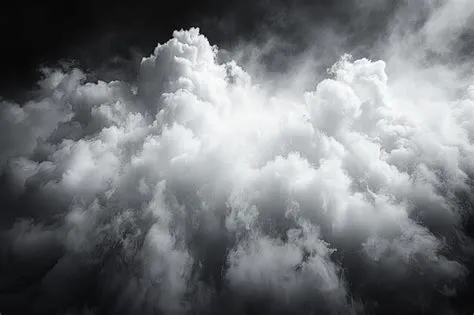 Black background with white smoke cloud effect low saturation soft ...