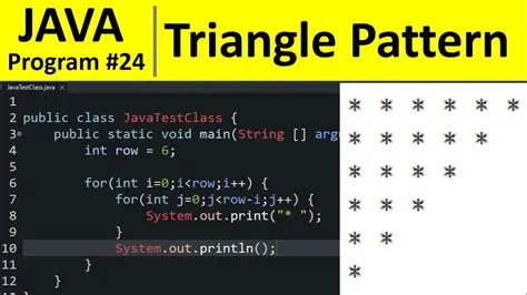 Java Program #24 - Print Downward Triangle Star Pattern in Java - YouTube