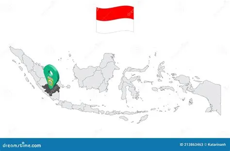 Location of Province South Sumatra on Map Indonesia. 3d South Sumatra ...