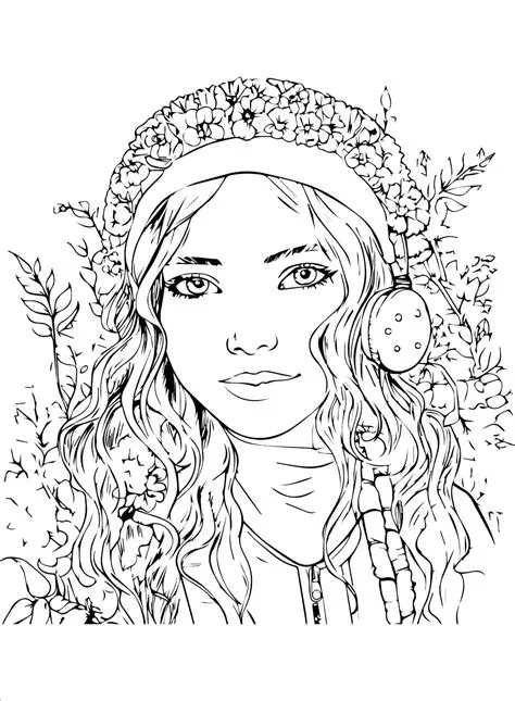 Coloriage Fille Adolescente - télécharger et imprimer gratuit sur ...