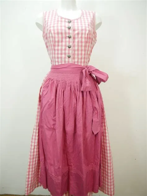 Berwin&Wolff rosa kariert mit Wienernaht Dirndl mit Schürze ...