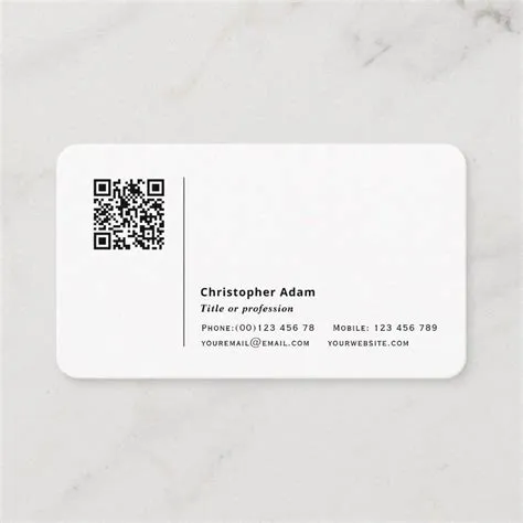QR code simple modern professional personal Business Card | Zazzle ...