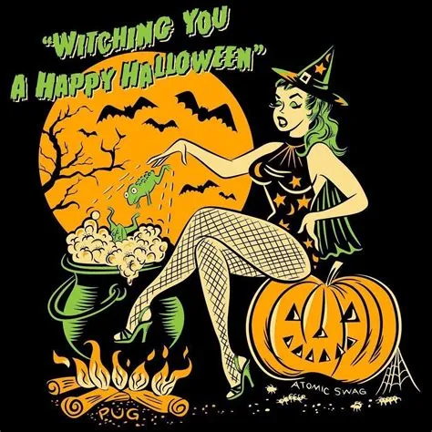 Vintage Halloween Pin Up Wallpapers - Wallpaper Cave