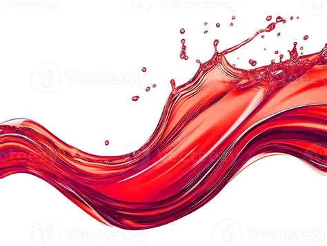 Red Liquid Splash Wave Isolated on Transparent Background | Transparent ...