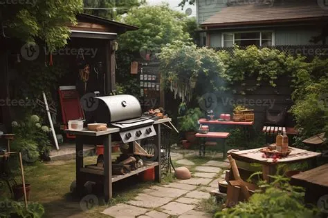 Backyard barbecue. aesthetic 23381319 Stock Photo at Vecteezy