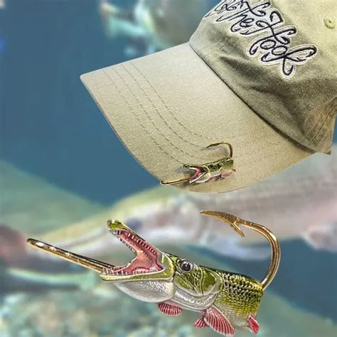 ALLIGATOR GAR HOOKIT© - Fishing Hat Hook - Fishing Hat Pin - Brim Clip ...