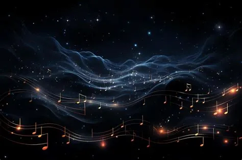 Music Notes Black Background