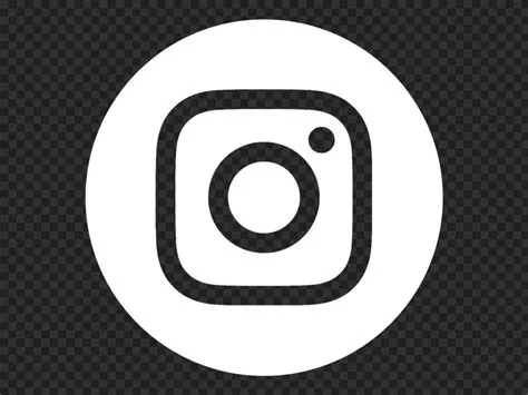 HD White Instagram Round Logo Icon PNG
