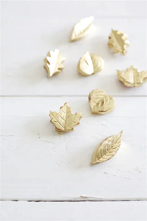 Gold Leaf Brooches for Fall - A Beautiful Mess