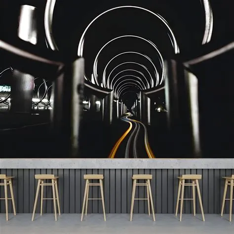 Full Size Wall Mural Decal 3D Art Illusion Mildew Resistant Wall Decor ...