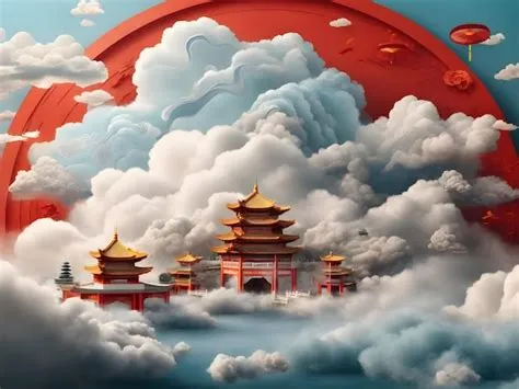 Premium Photo | Chinese cloud heaven traditional Chinese cloud patterns ...