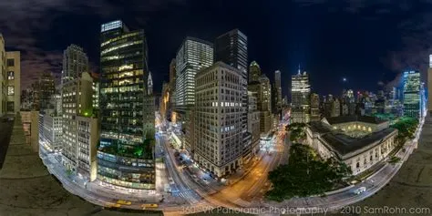 Manhattan Skyline, Night :: 360° Panorama :: Sam Rohn 360° Photography
