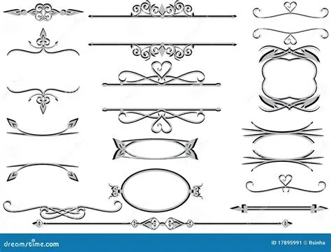 Victorian Frames or Rulelines Vector Eps Stock Vector - Illustration of ...
