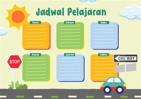 Template Jadwal Pelajaran yang Aesthetic - Hosteko Blog