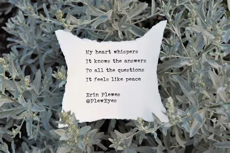 "My Heart Whispers" Green Leaves Inspirational Peace Poem | Nature Art ...