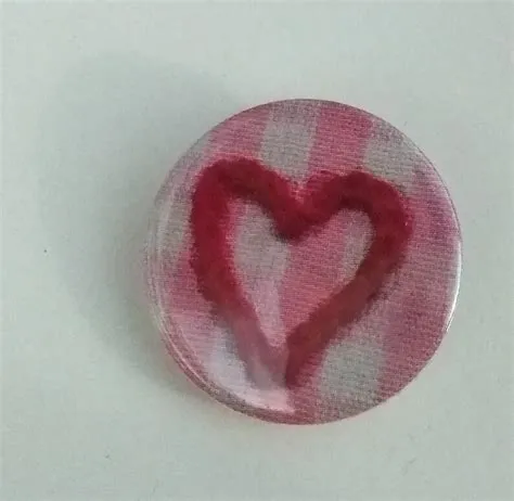 Heart Pins Red and Blue Photo Badge Set - Etsy