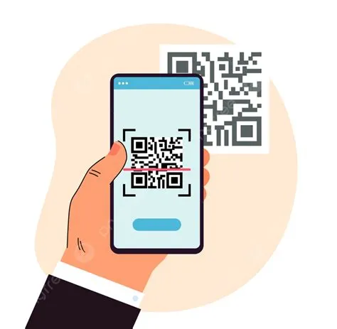 Man Scanning Qr Code With Mobile Phone, Touch, Customer, Illustration ...