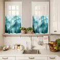 3 Piece Kitchen Curtains and Valances Set Teal Mountain Cafe Curtains ...