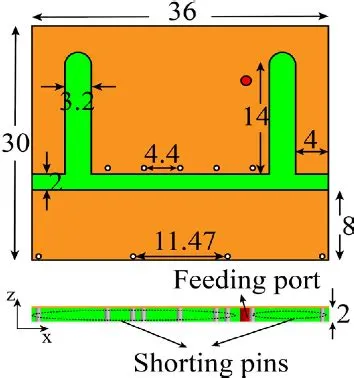 Figure 1 from Low-Profile Dual-Band Microstrip Patch Antenna With ...