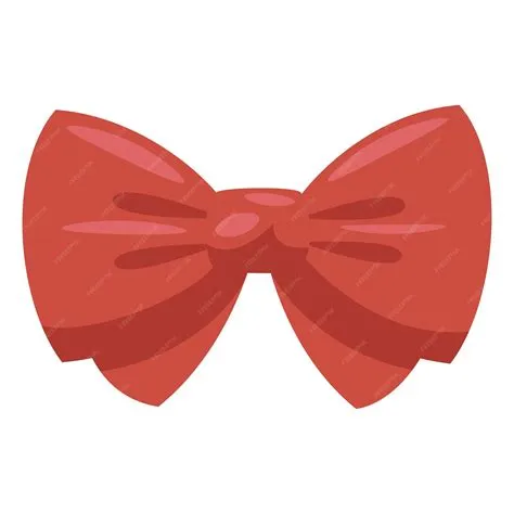 Premium Vector | Red bow ribbon cartoon style vector art