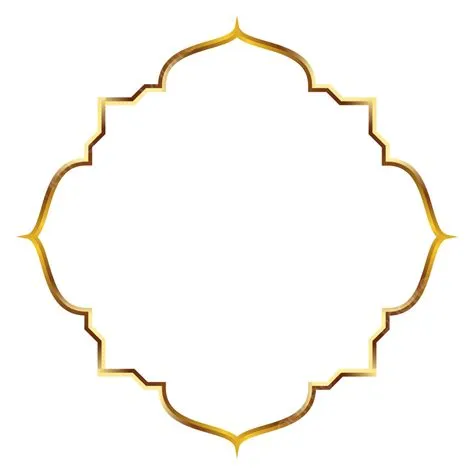 Golden Islamic Frame Design Concept Clipart Vector, Frame Clipart ...