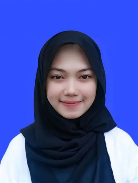 Latar biru | Pas foto, Perempuan, Jilbab sederhana