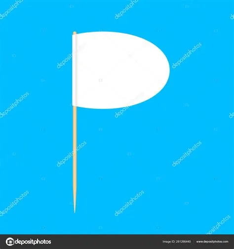 Wooden Toothpicks Flags Curve Miniature Isolated Blue Background ...
