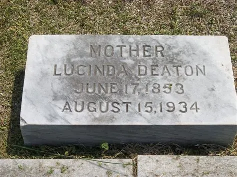 Lucinda Deaton (1853-1934): homenaje de Find a Grave