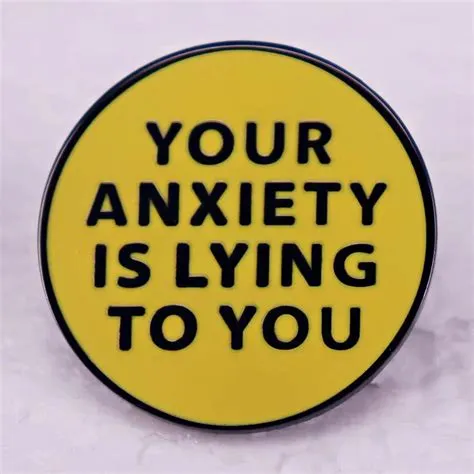 Awareness ‘Your Anxiety is Lying to You’ Enamel Pin – Distinct Pins