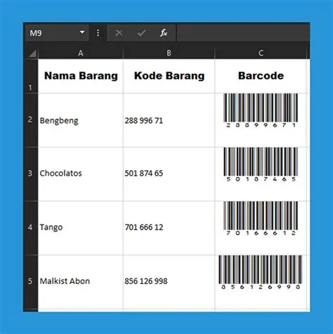 Cara Membuat Barcode Excel – Leskompi
