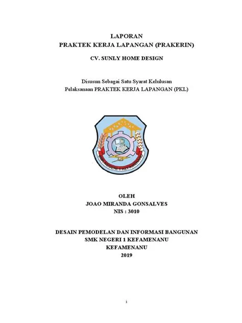 Contoh COVER LAPORAN PKL | PDF