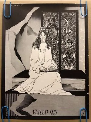 Veiled Isis Original Vintage Poster Veil Pinup Abstract Collage Trippy ...