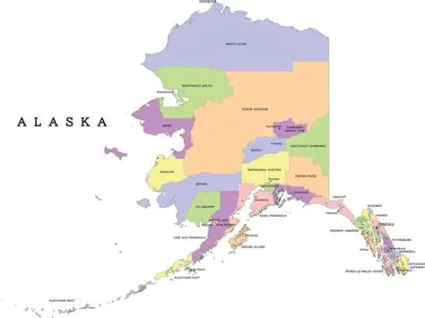 Alaska Counties/Boroughs Map | Mappr