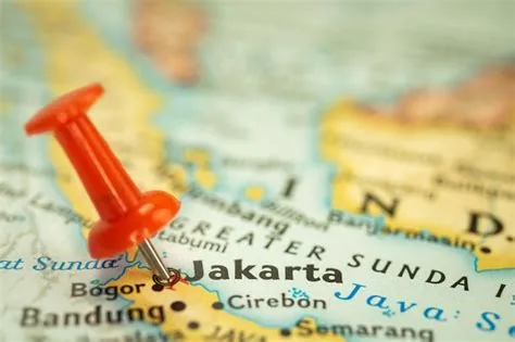 Premium Photo | Location Jakarta in Indonesia map with push pin closeup ...