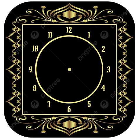 Jam Dinding Hitam Motif Emas, Bermotif Emas, Hitam, Jam Dinding PNG dan ...